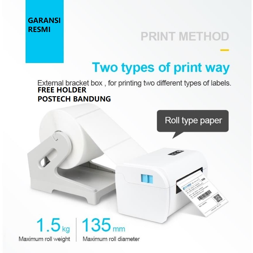 ZJIANG PRINTER BARCODE THERMAL ZJ-9200 RESI/ LABEL ALAMAT 110MM - USB