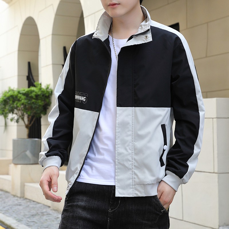 Jaket Pria Model Kerah Bisbol Gaya Korea Kasual untukj Fashion Jacket J609A