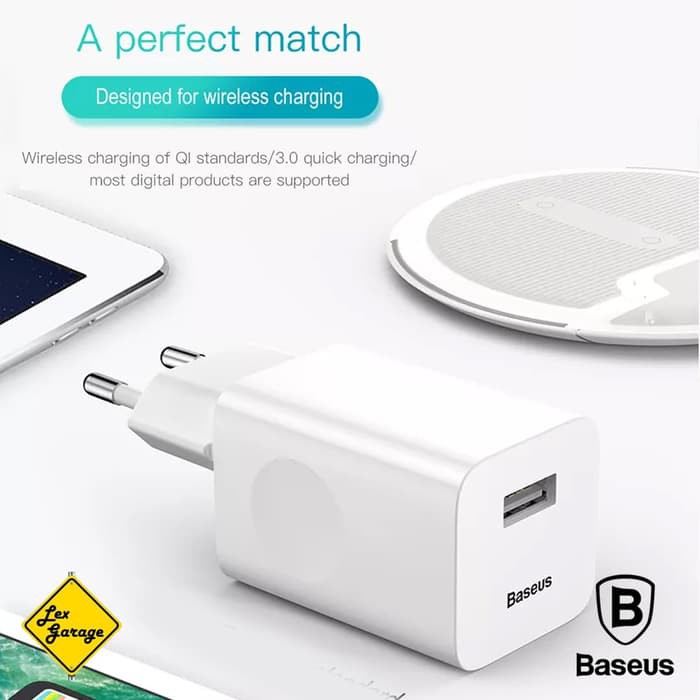 Charger Fast Charging Baseus Quick Charge QC 3.0 24W Original