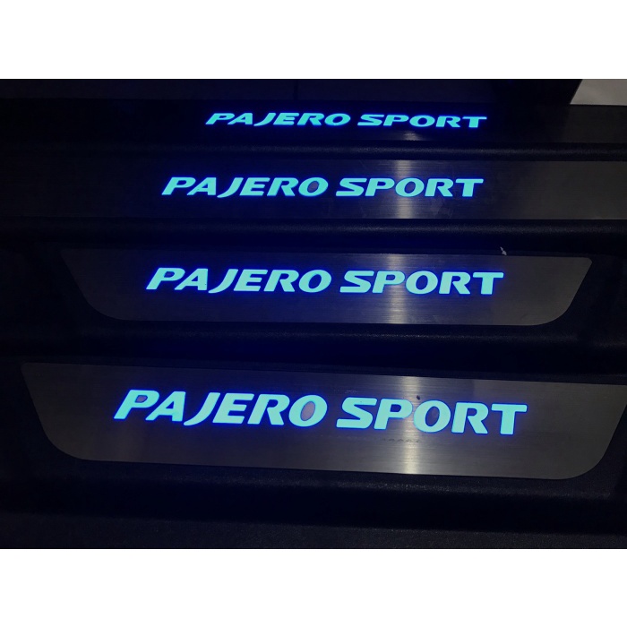 Sill Plate Lampu Led Injakan Kaki Mobil Pajero Sport