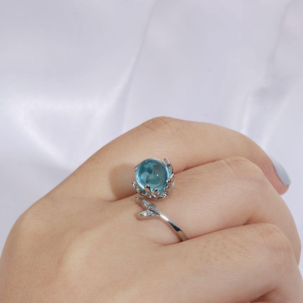 Top Mermaid Gelembung Cincin Fashion Gadis Hadiah Wanita Ukuran Yang Dapat Disesuaikan