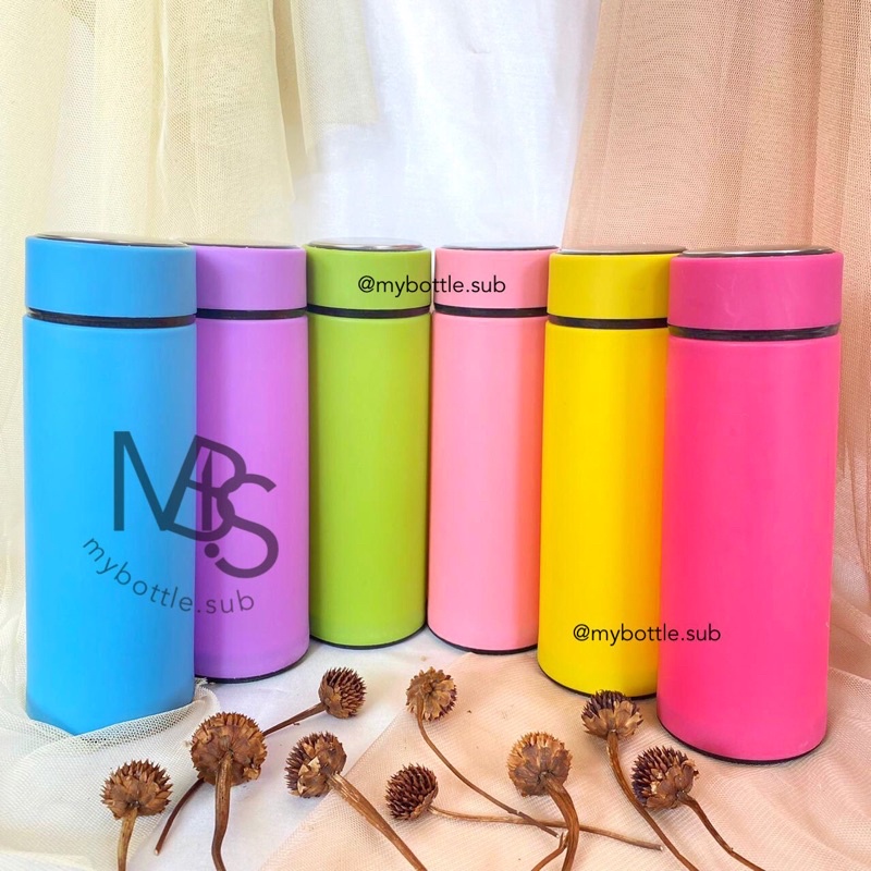 Botol Minum 6oup Polos Non Box Air Panas Dingin Termos Thermos Kaca Tumbler Animal Life Glass Polos 