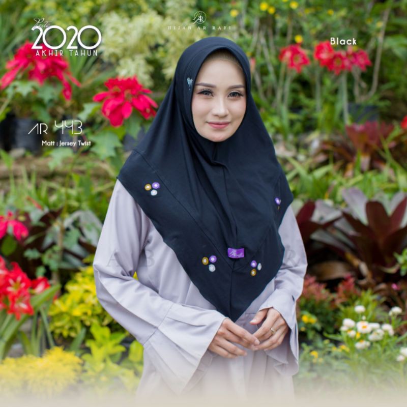 Arrafi Hijab Kode Ar 443 / jilbab kerudung bergo antem instant murah laris-3
