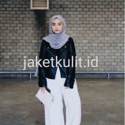 Jaket Kulit wanita Formal Jas Blazer Raisa Keren Semi Crop Hijab Outfit Mamba