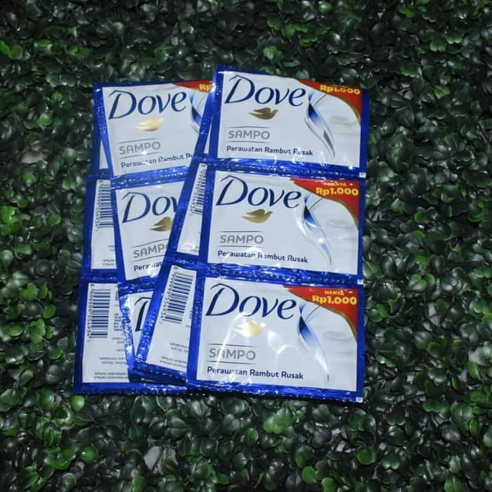 1 Sachet 9ml Shampo Dove Total Damage Treatment Biru Sampo Shampoo cair