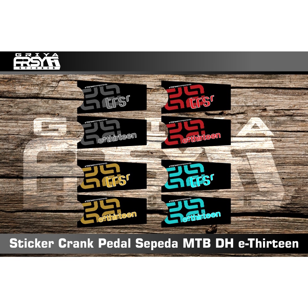 Decal Sticker Crank sepeda e-Thirtheen pedal Sepeda Mountain bike