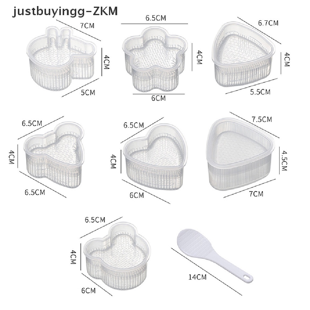 6 / 7Pcs Cetakan Nasi Bentuk Kartun Untuk Bento Sushi