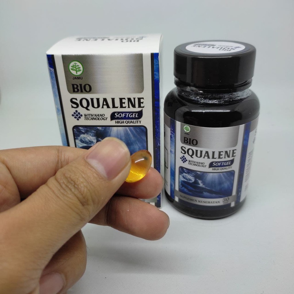 Bio Squalene 100% Original Squalen Ekstrak Minyak Hati Ikan Hiu Asli Isi 30 Sofgel BPOM Halal MUI