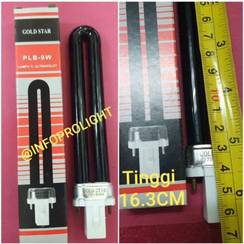 LansungProses- Lampu Pls 9W Uv Blb Uang Counterfeit Model Tusuk Gold Star