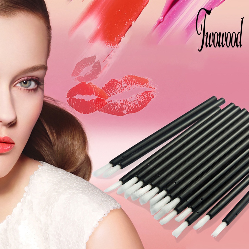 50 / 100 Pcs Brush Makeup Bibir Portable Sekali Pakai Untuk Wanita