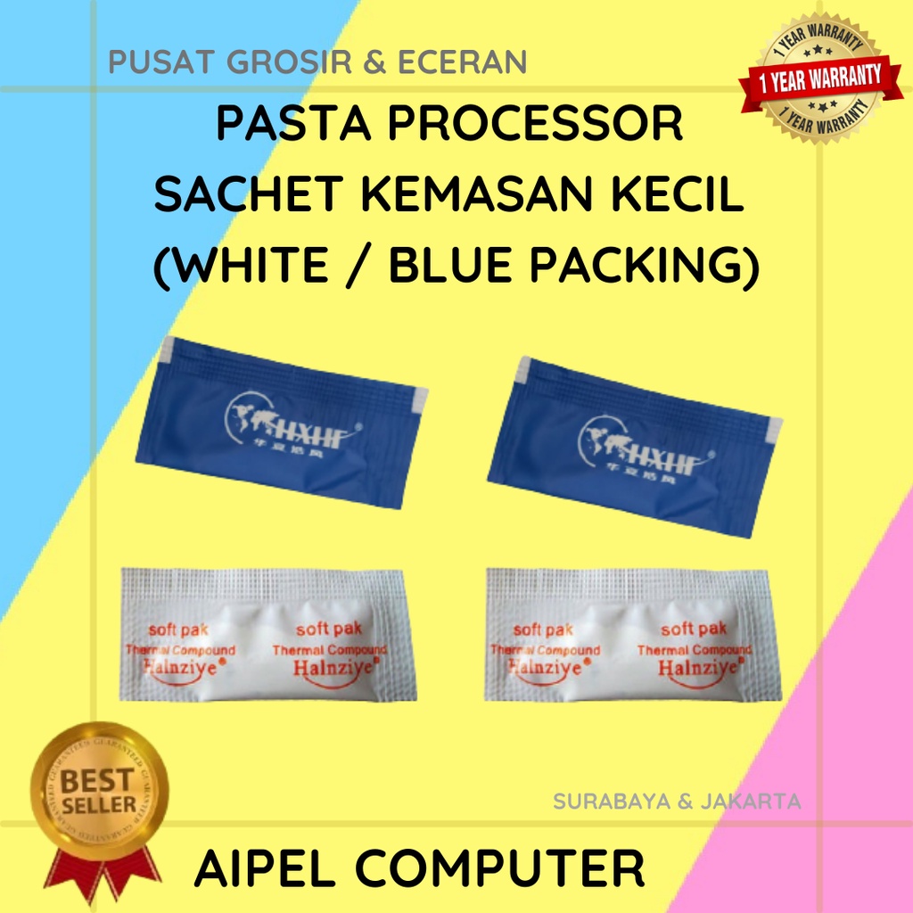 KEMASAN | PASTA PROCESSOR SACHET KEMASAN KECIL (WHITE / BLUE PACKING)