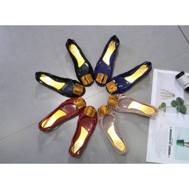 A Salvatore Ferragamo Jelly Shoes #1808-A