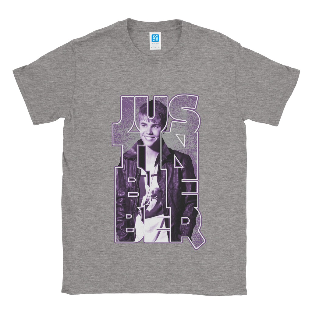 Baju Kaos Band Justin Bieber Stacked