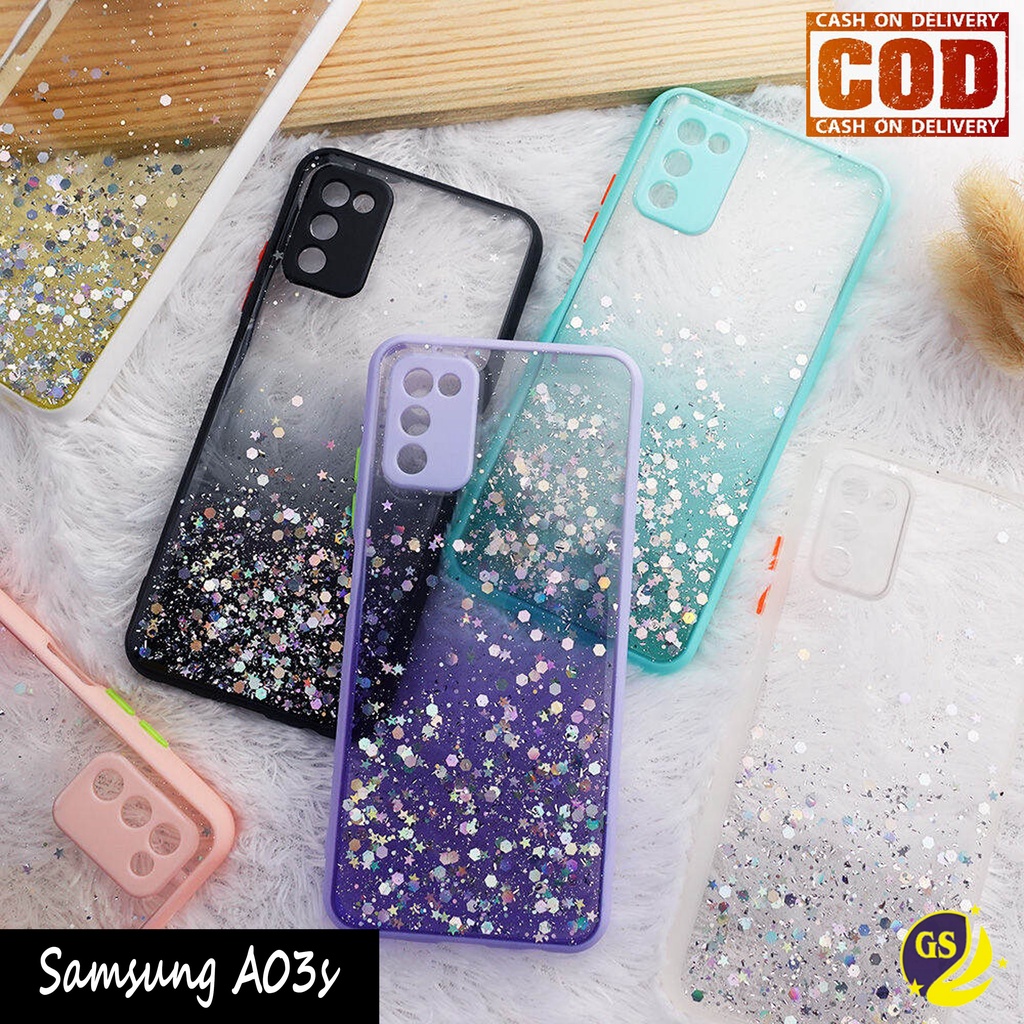 Samsung A03 A03S A03 Core A02S A31 A51 A71 A02 M02 A21S A11 M11 Case Dove Glitter Bling Star Light Candy  Camera Macaron Gliter Pelindung Kamera