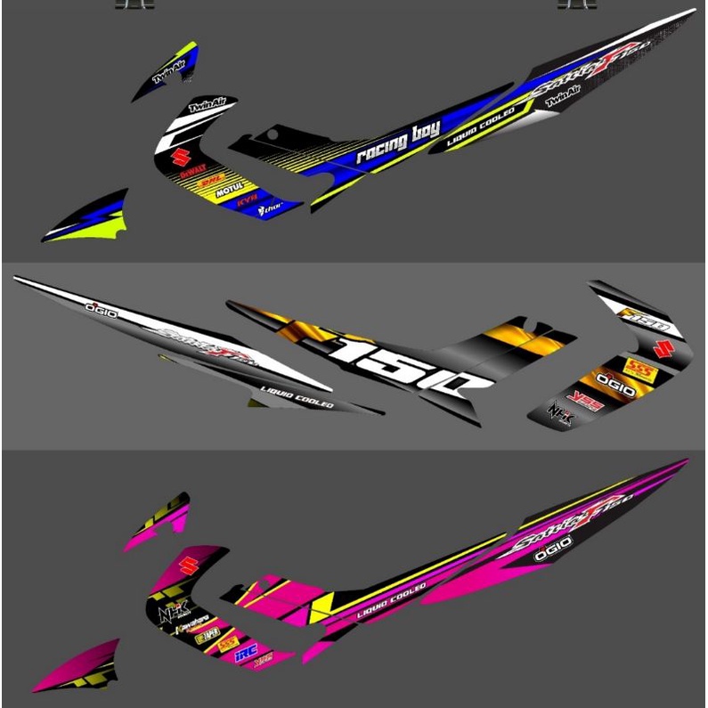 Striping Satria Fu / F 150 Old / Lama / Barong 2008 2009 2010 2011 2012 Variasi Sticker Motor Stiker
