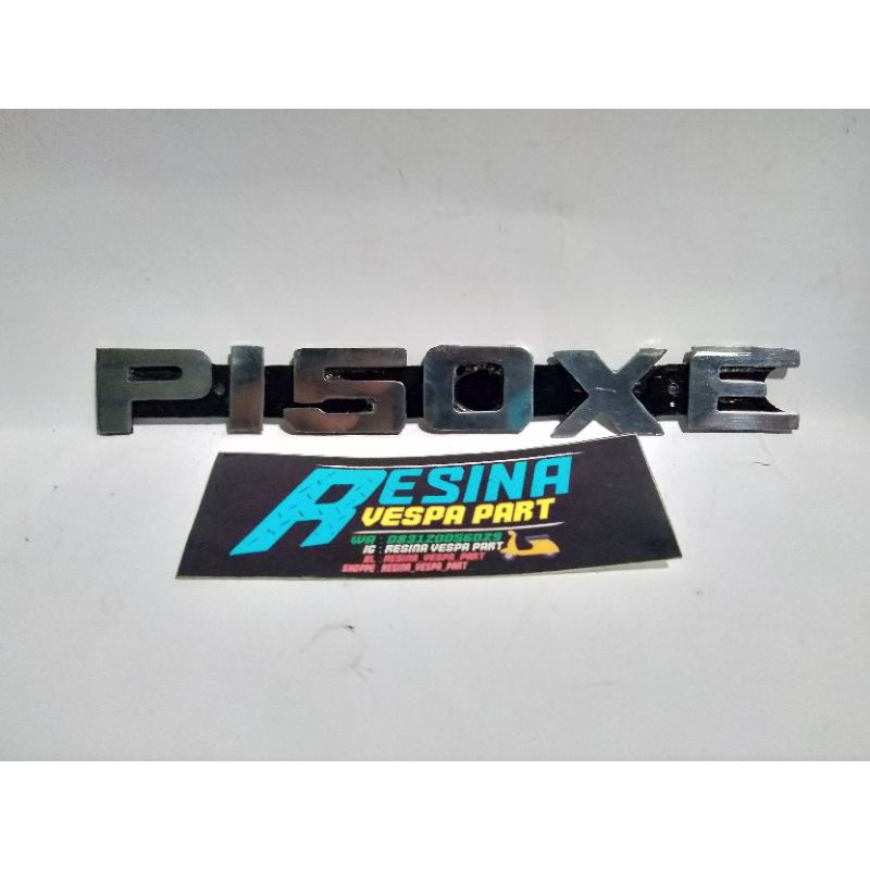 emblem emblim tepong vespa px p150xe almunium croom