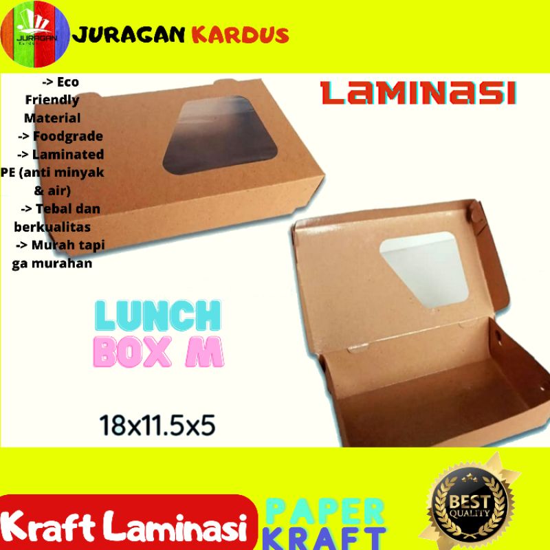 

LUNCH BOX PAPER / LUNCH BOX KRAFT/ LUNCH BOX JENDELA