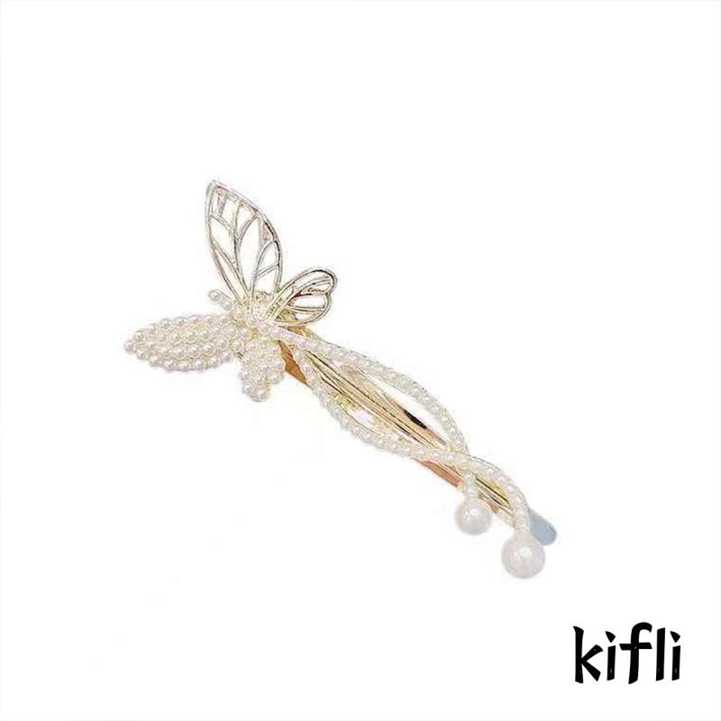 Butterfly Jepit Rambut,Bentuk Kupu-Kupu Aksen,Mutiara Imitasi,Untuk Hiasan Kepala
