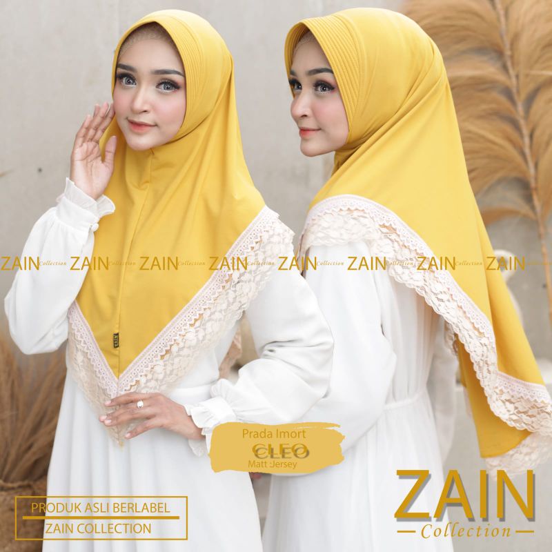 Jilbab Bergo Instan Simpel Cleo Prada Ori Zain-Mustard
