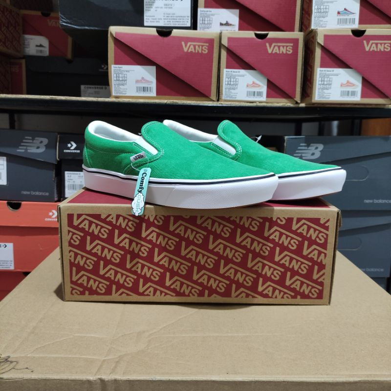 VANS SLIP ON COMFYCUSH FERN GREEN ORIGINAL RESMI NAVYA