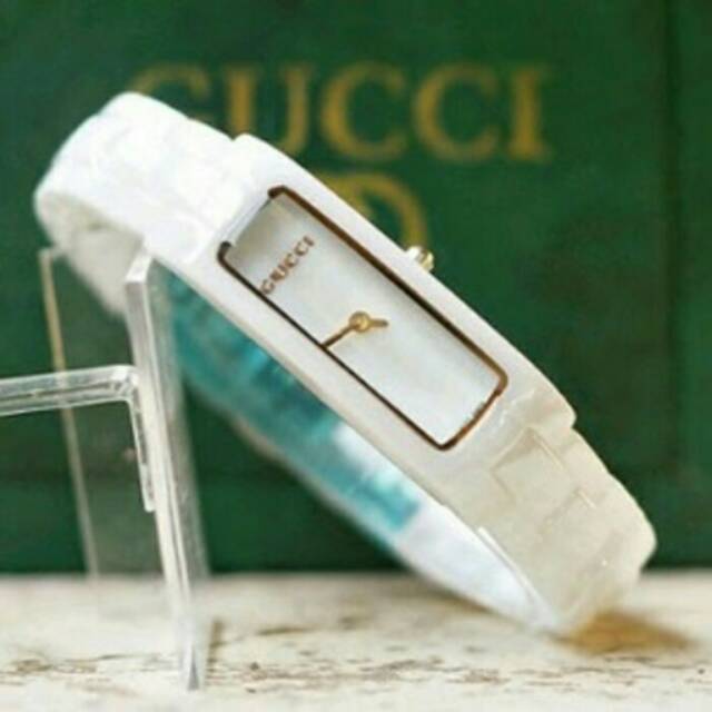 Jam Tangan Gucci keramik Kapsul Putih Polos