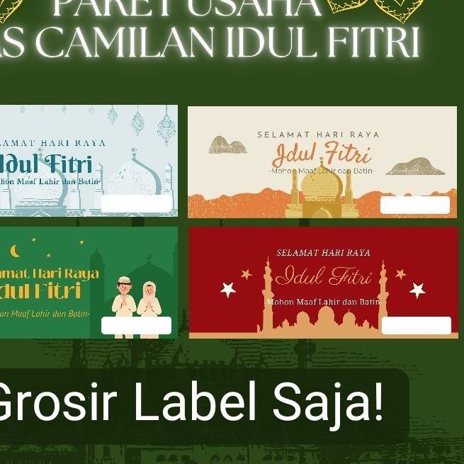 

✷ [100Pcs] Grosir Label Lebaran Camilan untuk Idul Fitri Anak Murah Peluang Bisnis Amplop Lebaran ➱