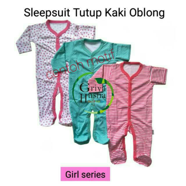 Sleepsuit tutup kaki polos girl series overall baby Sleepsuit tutup kaki polos girl series overall baby
