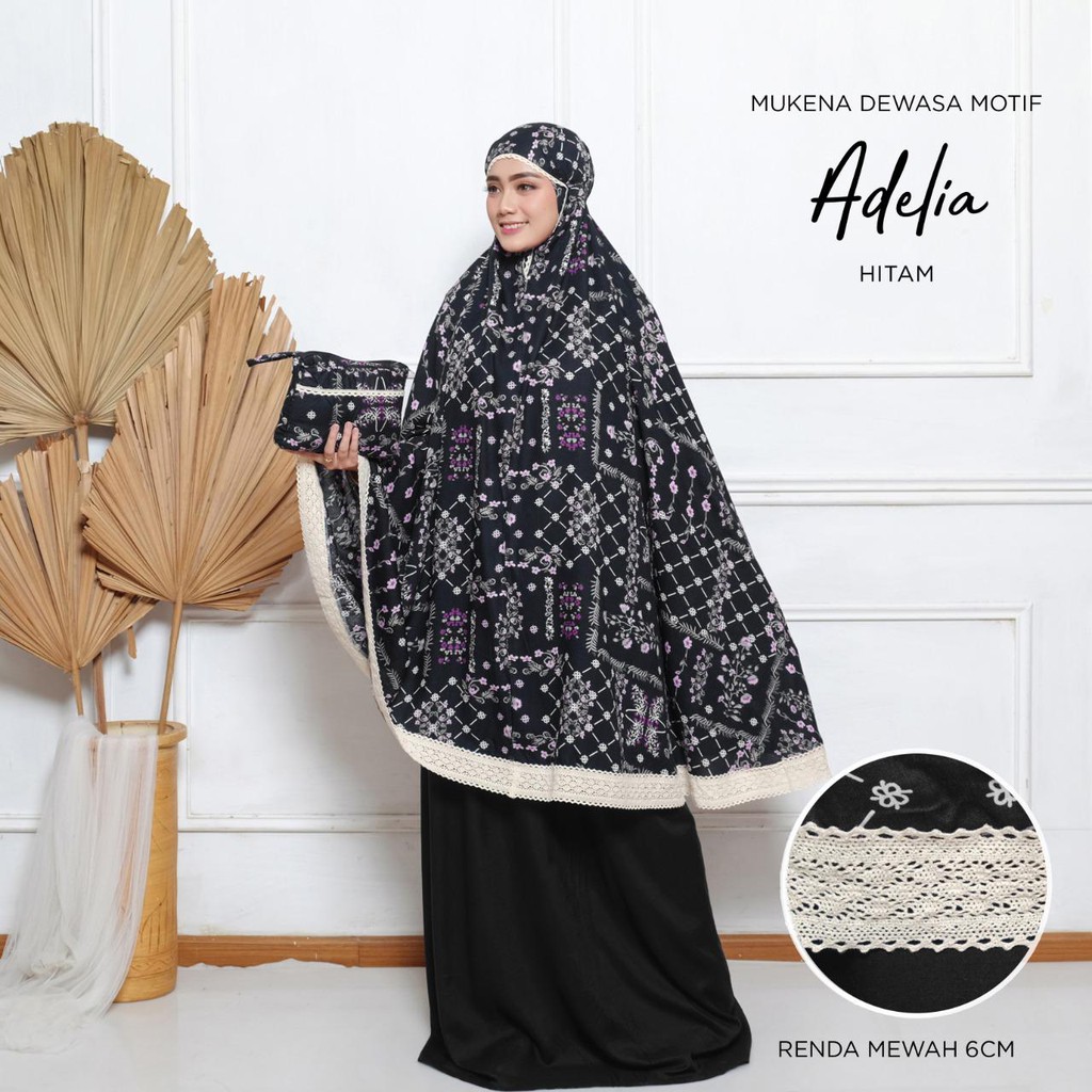 PUSAT MUKENA TASIK - MUKENA RENDA MEWAH DEWASA MOTIF ADELIA