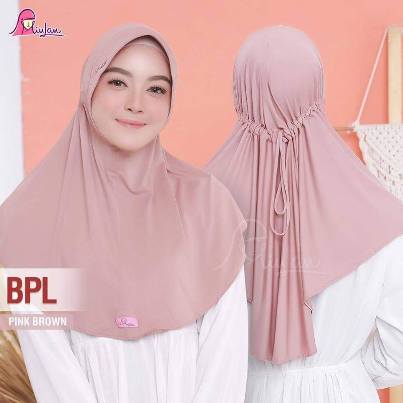 Miluan Hijab Plan Laura Dewasa Kerudung Dewasa Jilbab Instant  Size L XL Plain Laura | {BISA COD}-2