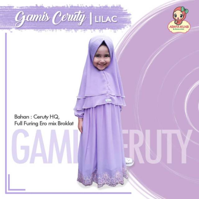 Gamis Bayi Anak Ceruty Lilac / Gamis Ceruty Lilac