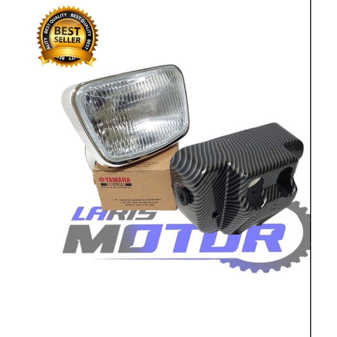 Reflektor Lampu Depan Assy Rx King rxking oval batok Carbon Celub