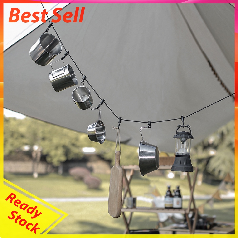 5m Camping Outdoor Clothesline Adjustable Anti-slip Canopy Hanging Ropes