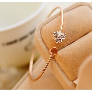 ★ODS★ FA93 Gelang Open Cuff Motif Love  Model Bangle Korea Murah KEKINIAN