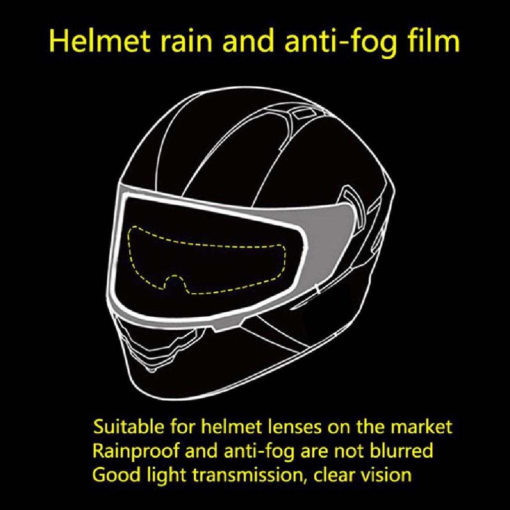 [birth] Universal Motorcycle Helmet Anti fog Patch Visor Lens Helmet Len Protective Film [ID]