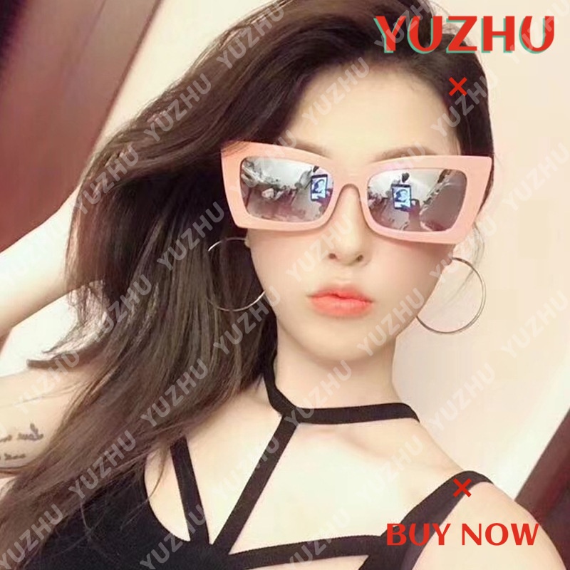 (YUZHU) Bayar di Tempat Korean Design Retro Mata Kucing Kacamata Hitam Wanita Cat Eye Women Sunglasses