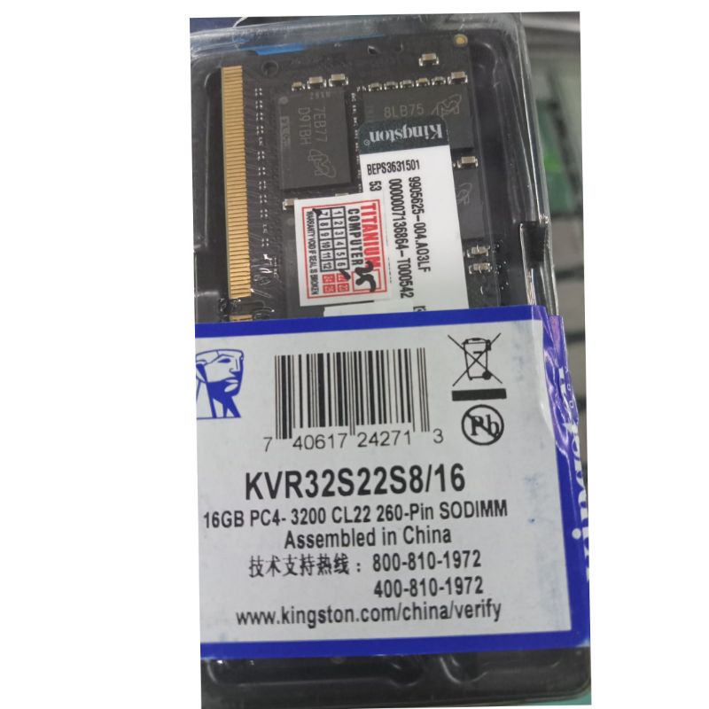 RAM Laptop Kingston DDR4 16gb 3200Mhz