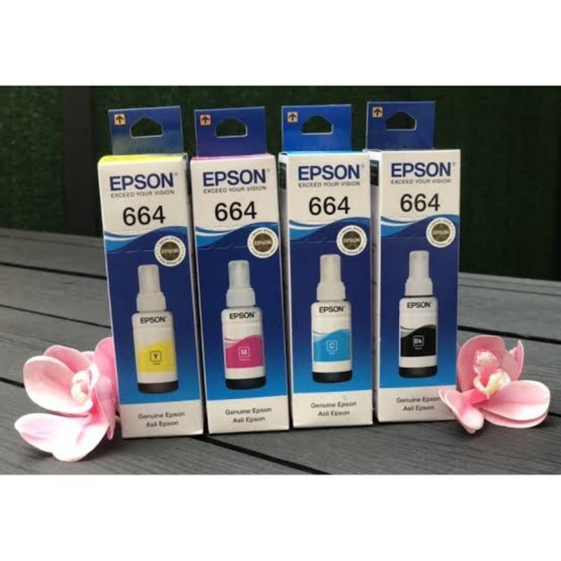 T6641 T6642 T6643 T6644 Tinta Epson 664 L series Original L100, L110, L120, L210, L220, L360 dll