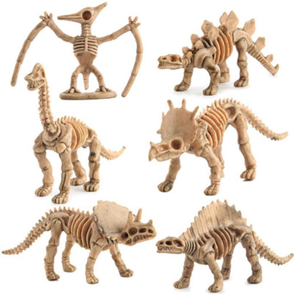 【 ELEGANT 】 Patung Set Model Dekorasi Rumah Aksi Kreatif Lucu Dinosaurus Skeleton