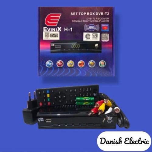Promo Set top box dvb T2 receiver tv digital murah untuk tv tabung Evinix set top box keluaran terba