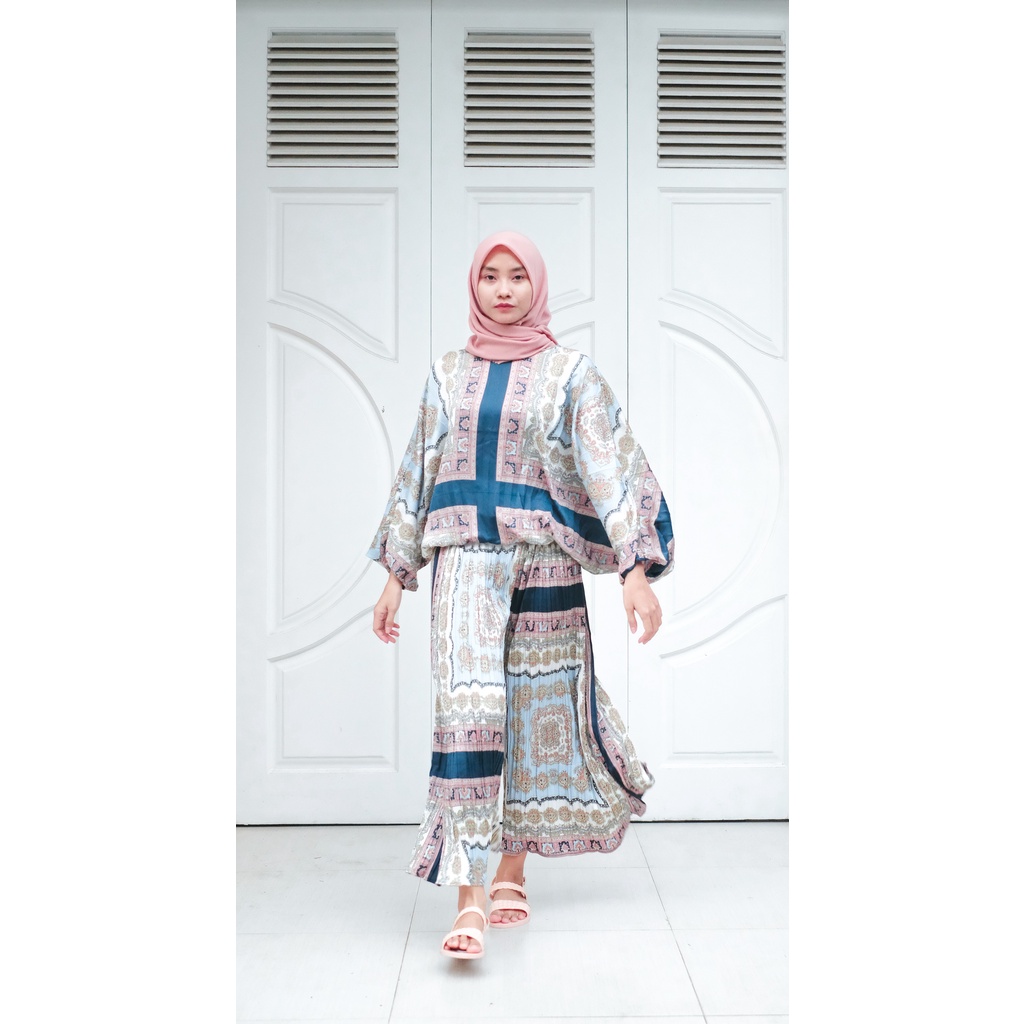 Iymel Set - Baju Set Wanita - Cewek / Cewe - Baju Lengan Panjang - Celana Karet - Lengan Karet