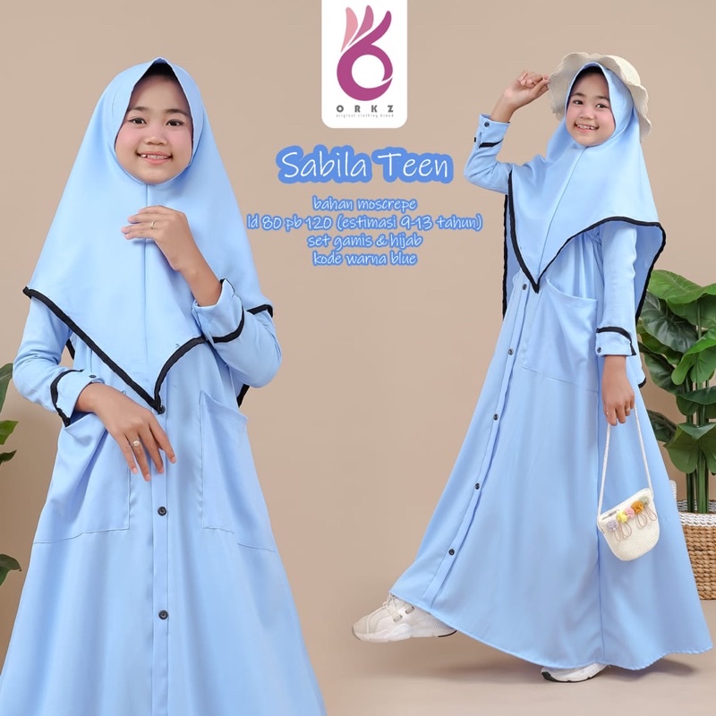 SET GAMIS HIJAB ANAK SABILA TEEN BY ORIKENZO