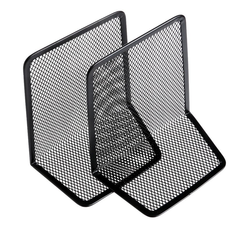 Mary 2pcs Stand Buku Bahan Metal Mesh Desktop Untuk Organizer File Rumah Kantor Untuk Pelajar