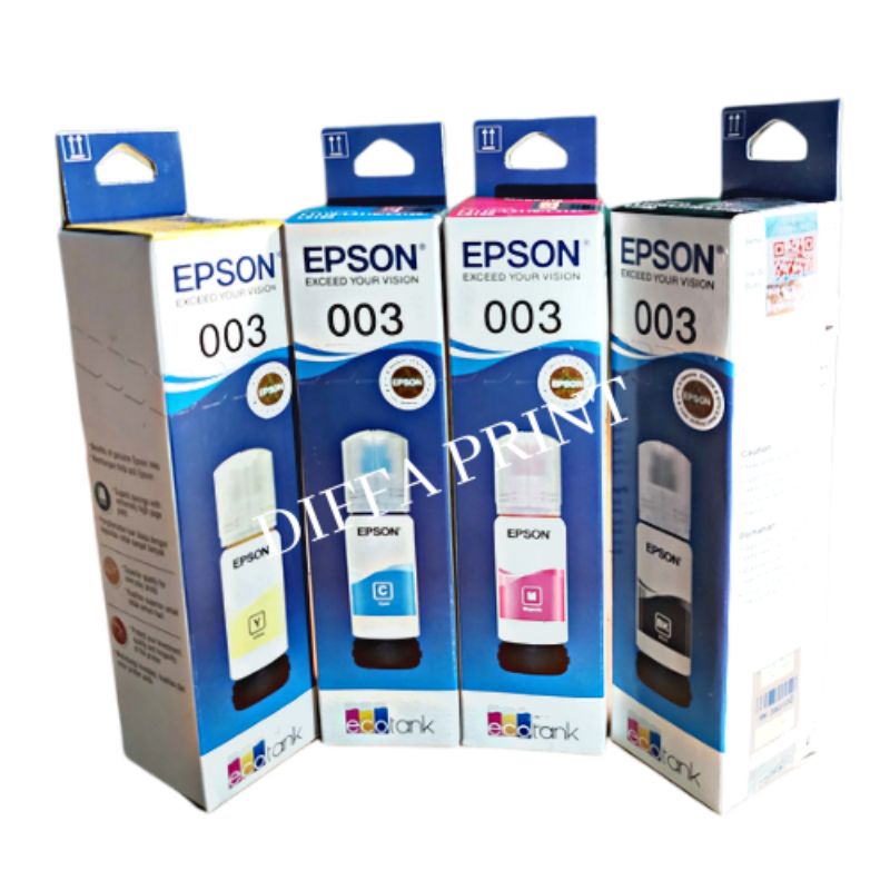 Tinta Printer 003 Original L1110 - L1210 - L1250 - L3110 - L3210 - L3150 - L3250 - L3256 - L5190 - L5290 isi 65ml