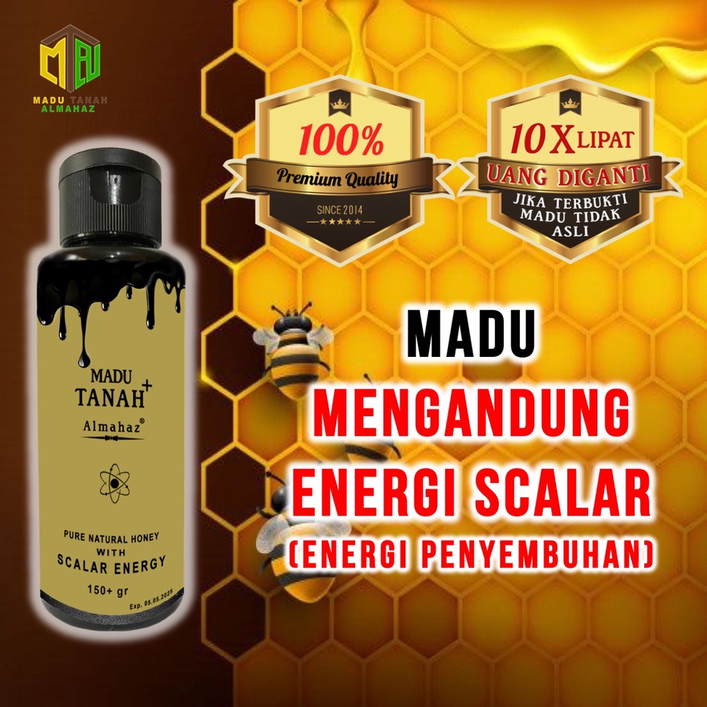 Madu Hitam Pahit Almahaz Madu Tanah Plus Energi Skalar 153gr