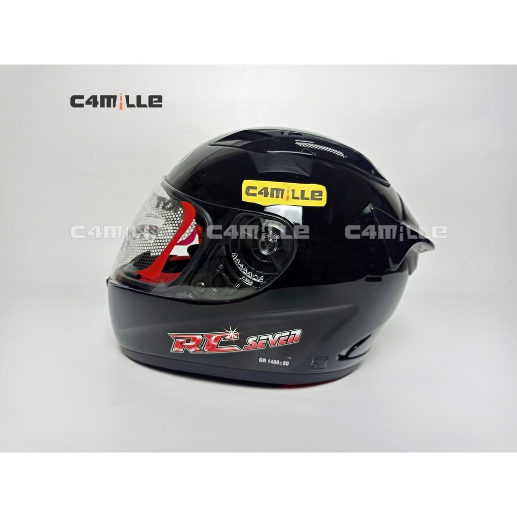HELM KYT RC7 BLACK FULL FACE RC 7 Shopee Indonesia