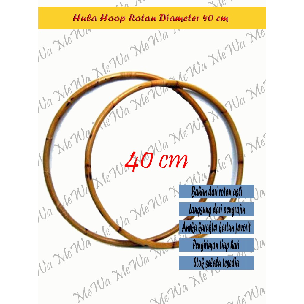 Hula Hoop Rotan - 40 Cm