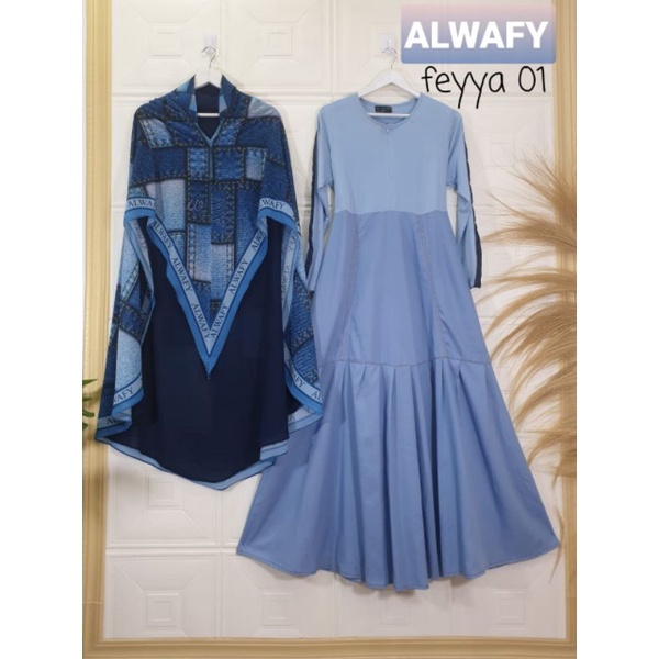 GAMIS SET VEYYA SYARI KODE 01 DAN 02 BY ALWAFY