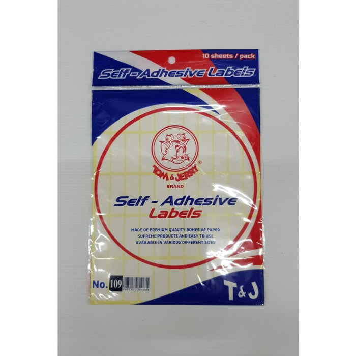 

LABEL STICKER TOM & JERRY NO 109 PER PAD 10 LEMBAR