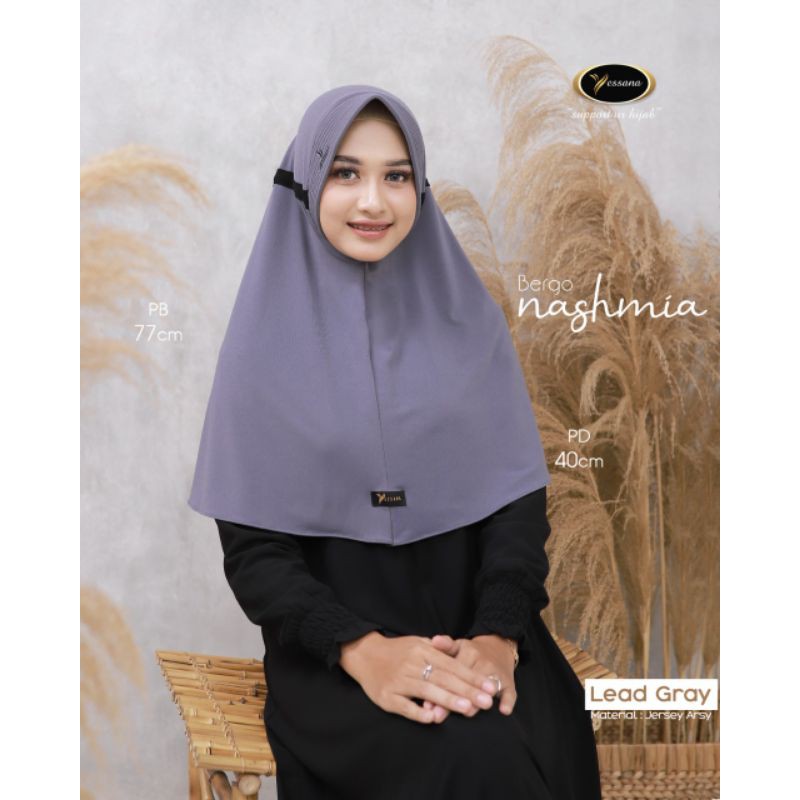 Hijab InstanYessana Lead Grey