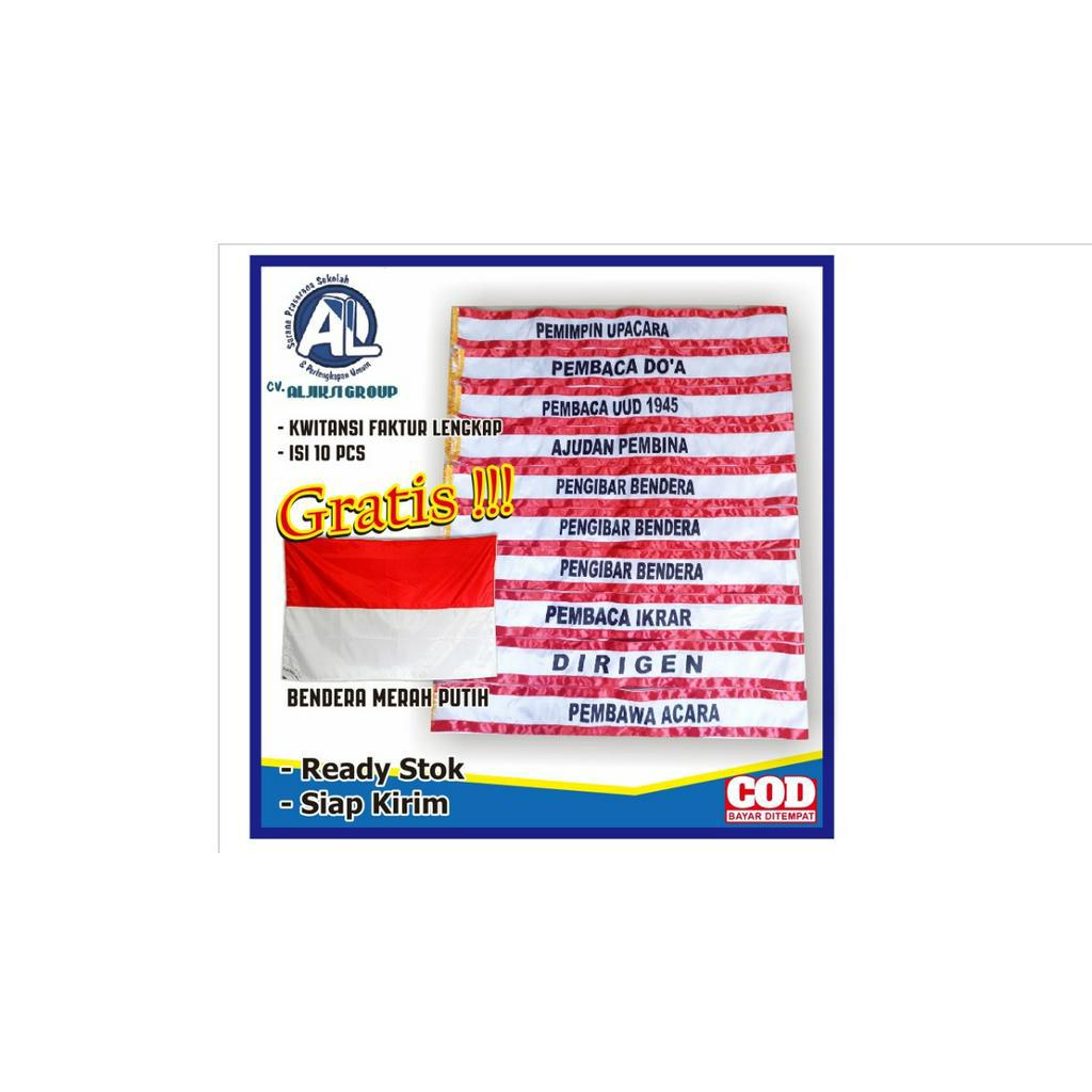 Selempang Slempang Selendang Slendang Upacara Bendera Sekolah Untuk SD/MI/SMP/MTS/SMA/SMK/MA